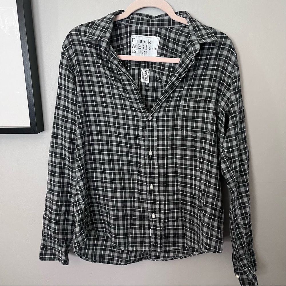 Frank & Eileen plaid Barry  button down cotton flannel